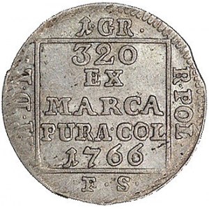 grosz srebrny 1766, Warszawa, Plage 215
