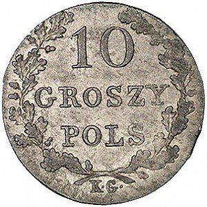10 groszy 1831, Warszawa, odmiana łapy orła zgięte, Pla...