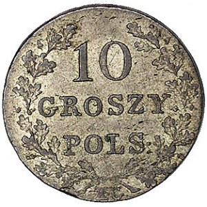 10 groszy 1831, Warszawa, odmiana łapy orła proste i br...