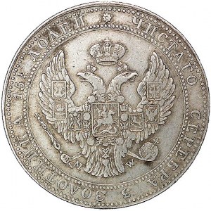 3/4 rubla = 5 złotych 1836, Warszawa, odmiana z 3 jagod...