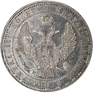 3/4 rubla = 5 złotych 1837, Petersburg, odmiana w ogoni...