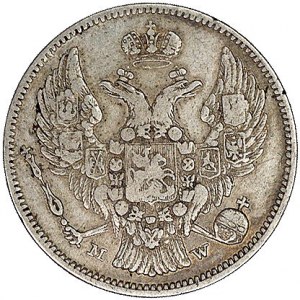 30 kopiejek = 2 złote 1834, Warszawa, Plage 371 R1, naj...