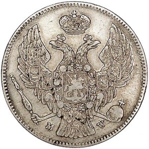 30 kopiejek = 2 złote 1835, Warszawa, odmiana ze zwykłą...