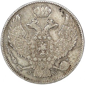 30 kopiejek = 2 złote 1837, Warszawa, odmiana z krótkim...