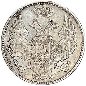 15 kopiejek = 1 złoty 1836, Warszawa, odmiana bez kresk...