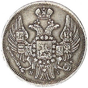 15 kopiejek = 1 złoty 1837/6, Petersburg, rzadka odmian...