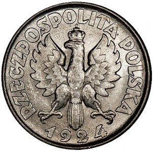 2 złote 1924, Filadelfia, \odwrotka, Parchimowicz 109 c...