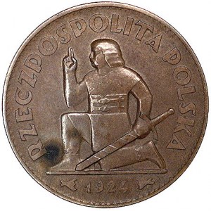50 złotych (bez nominału) 1924, klęczący Piast, Parchim...