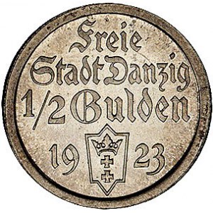 1/2 guldena 1923, Utrecht, Koga, Parchimowicz 59 c