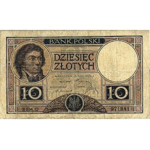 10 złotych 15.07.1924, II EM.D, Pick 62a, Miłczak 58, r...
