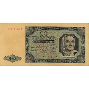 20 złotych 1.07.1948 seria CE, Pick 137, Miłczak 137c