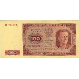 100 złotych 1.07.1948, seria DU, Miłczak 139b