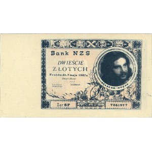 20 złotych 7.05.1987, Bank NZS z portretem Staszka Pyja...