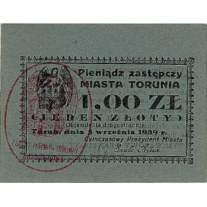Toruń, 1 złoty 5.09.1939, emitowane przez Miasto, Jabł....
