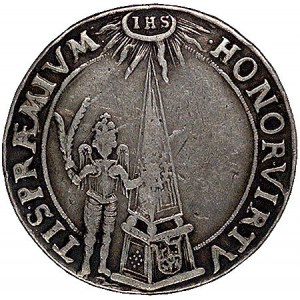 Władysław IV, medal koronacyjny 1633 r., Aw: W prostoką...