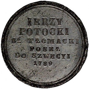 medal Jerzy Potocki- poseł do Szwecji 1789 r., Aw: Popi...