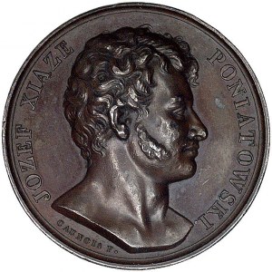 książę Józef Poniatowski- medal autorstwa J. Caunois wy...