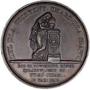 książę Józef Poniatowski- medal autorstwa J. Caunois wy...