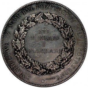 Adam hr. Potocki- medal autorstwa Barre’a wybity w 1872...