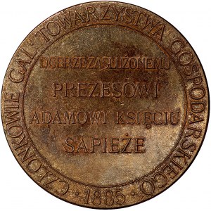 Adam Sapieha- medal wybity w Paryżu w 1885 dla uczczeni...
