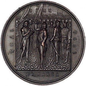 medal 100- lecie bitwy pod Racławicami 1894 r., Aw: Sce...