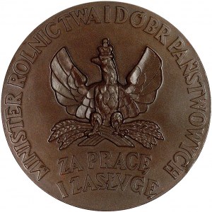 medal nagrodowy Min. Rolnictwa 1926 r., Aw: Orzeł siedz...