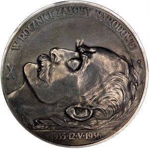 I rocznica śmierci J. Piłsudskiego- medal autorstwa St....