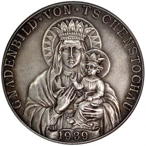 Matka Boska Częstochowska- medal autorstwa K. Goetza 19...