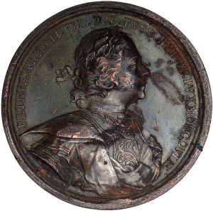 Piotr I - medal na zdobycie Arensburga 1709 r., Aw: Pop...