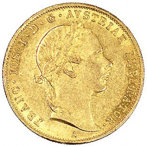 dukat 1855, Wiedeń, Herinek 78, Fr. 388, złoto, 3.47 g
