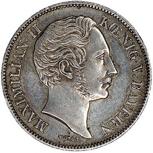 1/2 guldena 1849, Monachium, AKS 152, ładnie zachowany ...