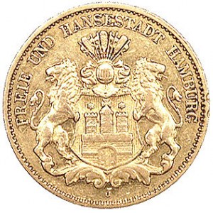 10 marek 1896, Berlin, Fr.3781, złoto, 3.95 g, minimaln...