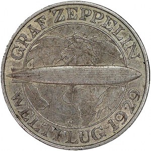 3 marki 1930, Muldenhütten, Graf Zeppelin, J. 342