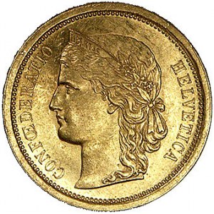 20 franków 1886, Berno, Fr. 495, złoto, 6.45 g