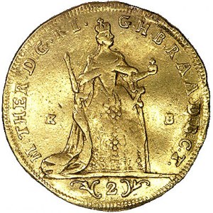 dwudukat 1765, Krzemnica, Herinek 61, Fr. 73, złoto, 6....
