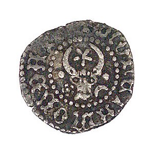Stefan III 1457-1504, grosz, Aw: Głowa wołu (herb Mołda...