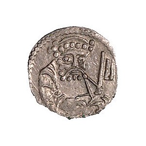 Ludwik II 1399-1436, halerz, Legnica, Aw: Popiersie św....