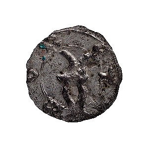Jan IV 1456-1493, halerz, Aw: Hełm, w otoku napis MONET...