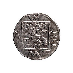 Wacław IV 1378-1419, halerz, Aw: Lew w ramce, Rw: Orzeł...