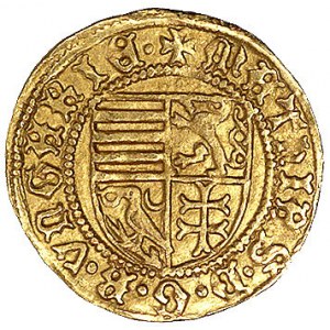 goldgulden(1458-1467), Hermannstadt, Aw: Tarcza herbowa...
