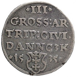 trojak 1535, Gdańsk, Kurp. 493 R5, Gum. 568, T. 30, bar...