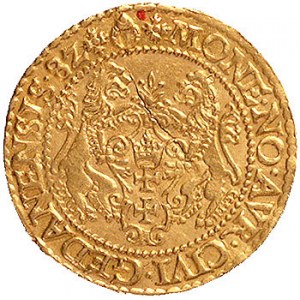 dukat 1582, Gdańsk, H-Cz. 691 R3, Fr. 3, T. 60, złoto 3...