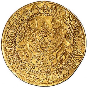 dukat 1584, Gdańsk, H-Cz. 723 R2, Fr. 3, złoto, 3.42 g