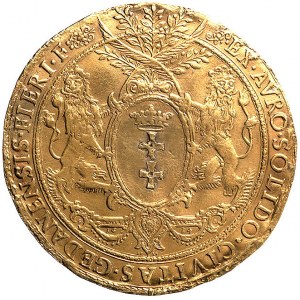 5 dukatów (donatywa) 1614, Gdańsk, Aw: Popiersie króla ...