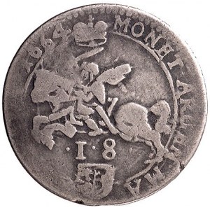 ort 1664, Wilno, odmiana z obwódkami po obu stronach, K...