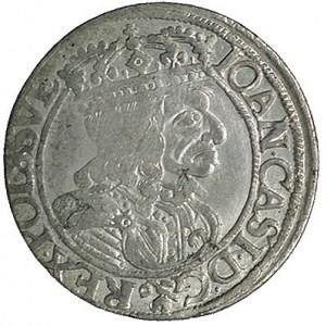 szóstak 1661, Lwów, odmiana z większym popiersiem króla...