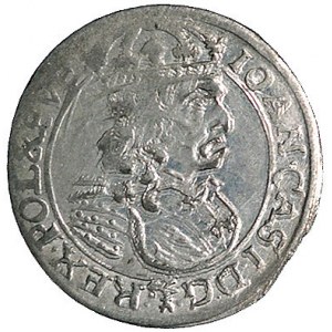 szóstak 1661, Lwów, odmiana z mniejszą głową króla, Kur...