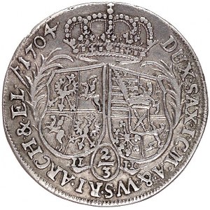 2/3 talara (gulden) 1704, Drezno, Dav. 819, Kam. 402 R1