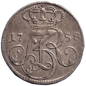 trojak 1758, Gdańsk, Kam. 939 R2, Merseb. 1803, patyna