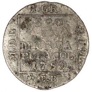 grosz srebrny 1780, Warszawa, Plage 229, bardzo rzadki